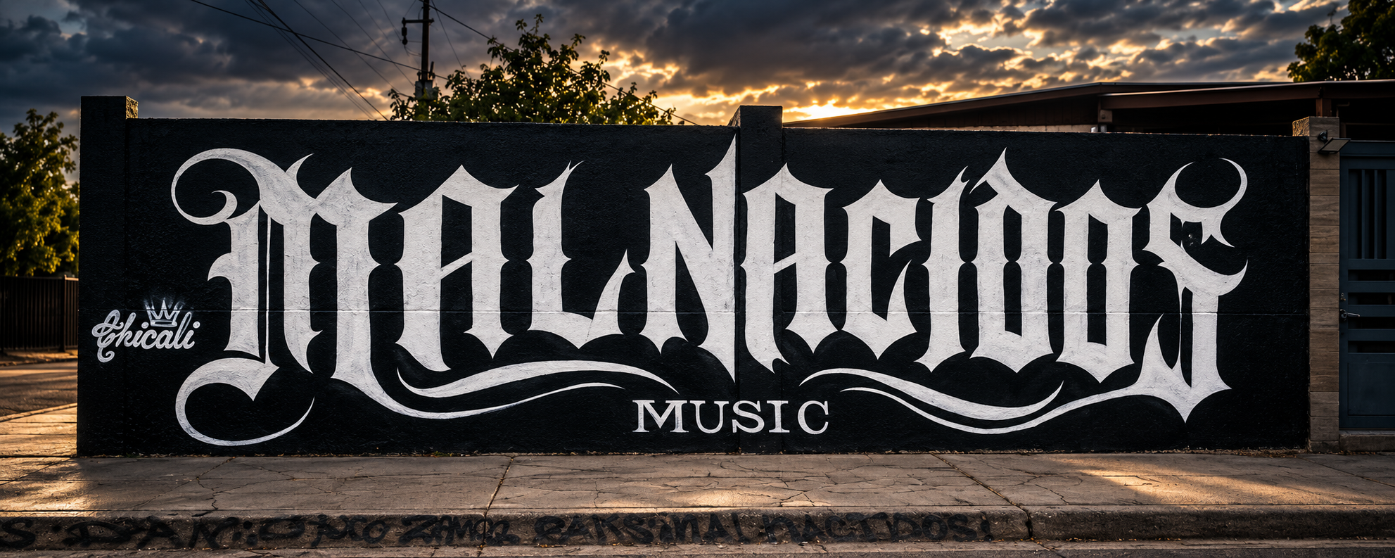 Mural de Malnacidos Music en Mexicali